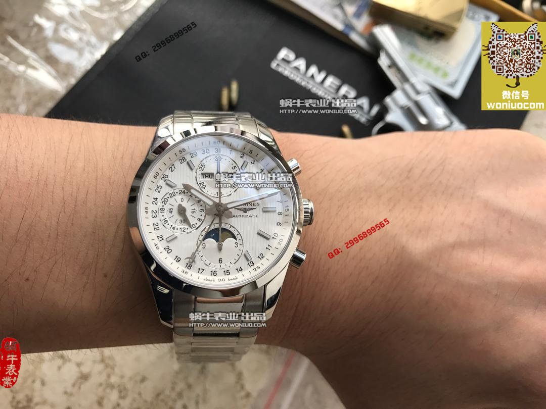 【实拍图鉴赏】YL厂1:1顶级复刻手表之浪琴康铂旗舰版L2.798.4.52.6男表《黑面表盘》 / L052A