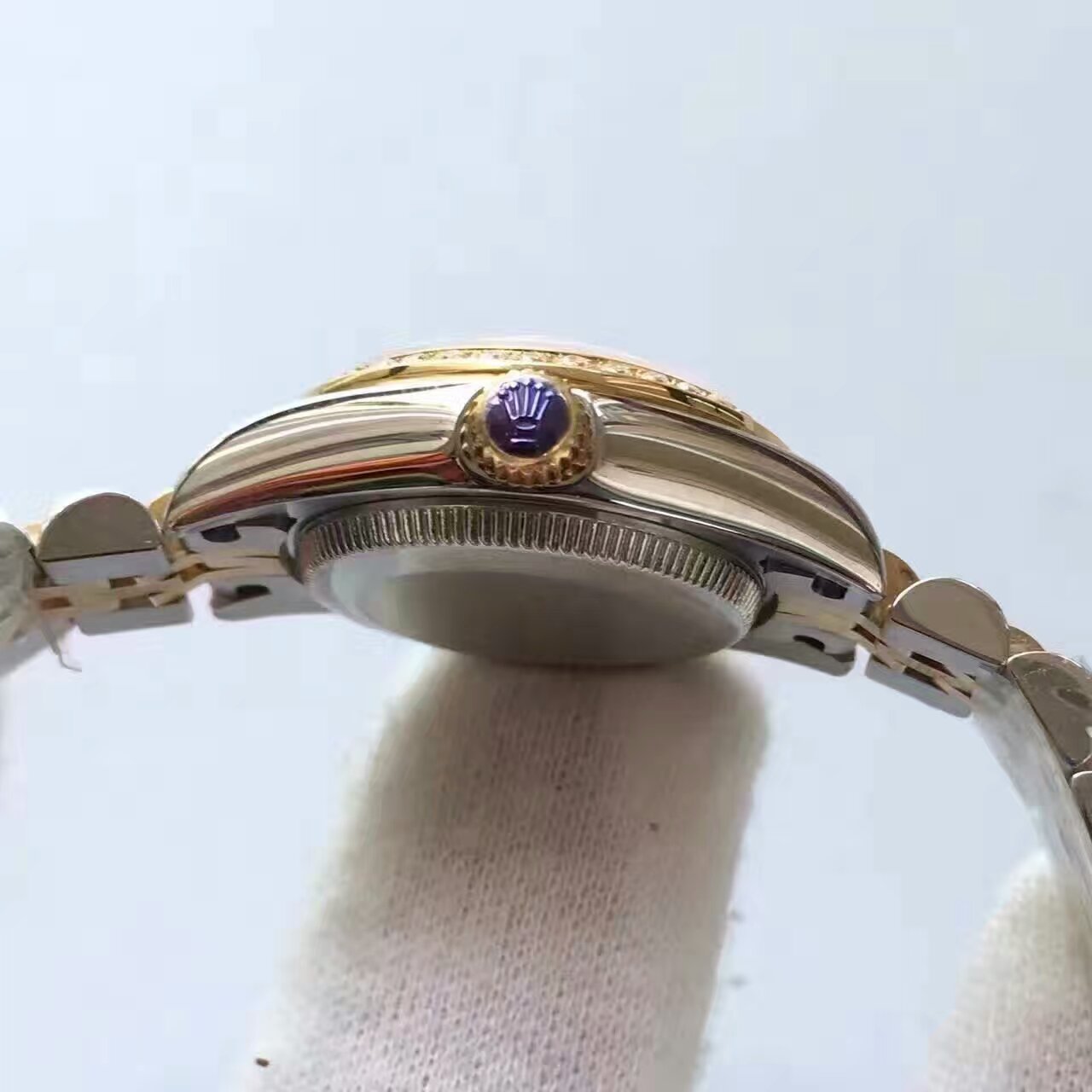 【台湾厂顶级复刻高仿手表】劳力士女装日志型系列279383RBR香槟面表盘女士腕表 / R144
