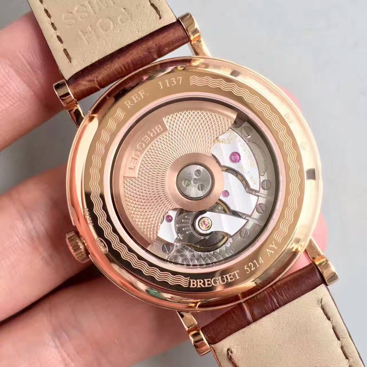 【VF厂一比一高仿手表】宝玑经典系列3137BR/11/986玫瑰金腕表 / BZ029