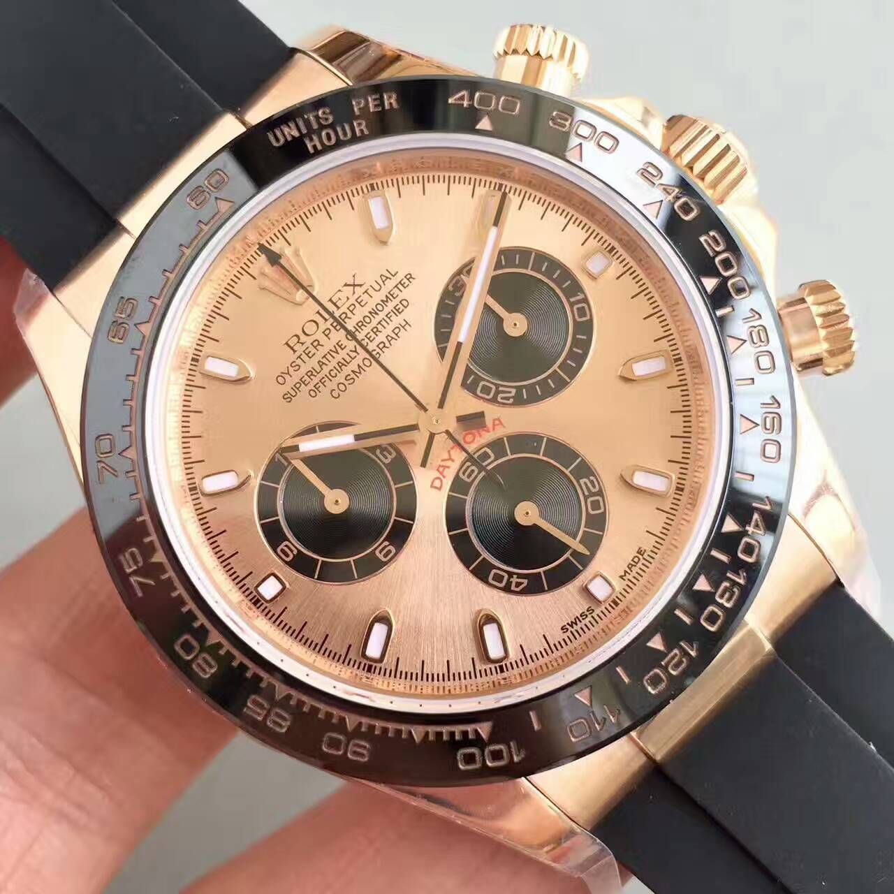 【NOOB厂一比一超A高精仿手表】劳力士宇宙计型迪通拿系列116515LN-L(FC) 象牙面腕表 / R007