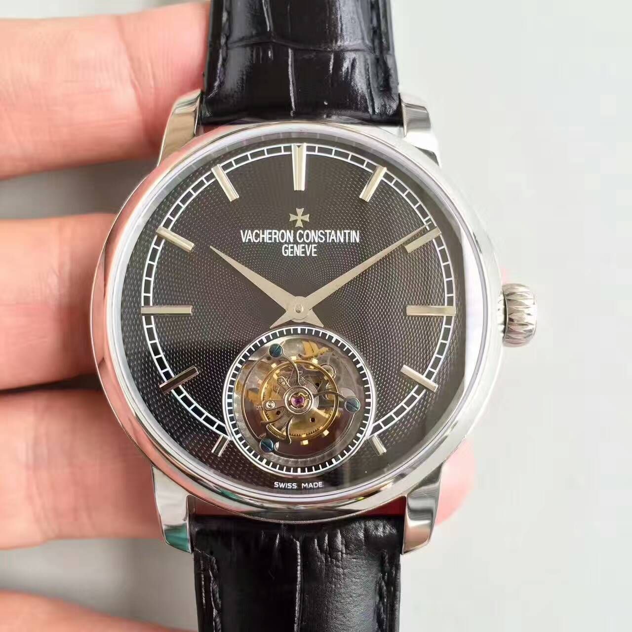 【LH厂顶级1:1高精仿手表】江诗丹顿传袭系列6500T/000P-B100真陀飞轮腕表