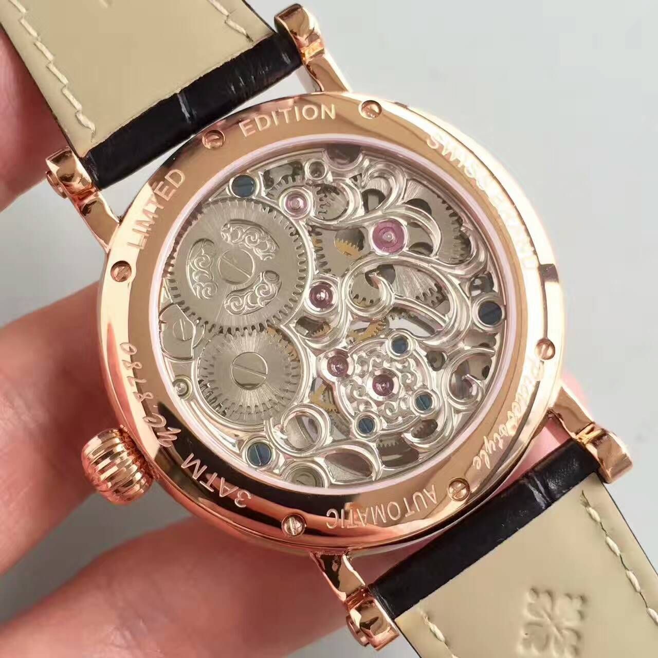 【TF厂一比一高精仿手表】百达翡丽镂空雕花动力星辰真陀飞轮腕表 / BD202