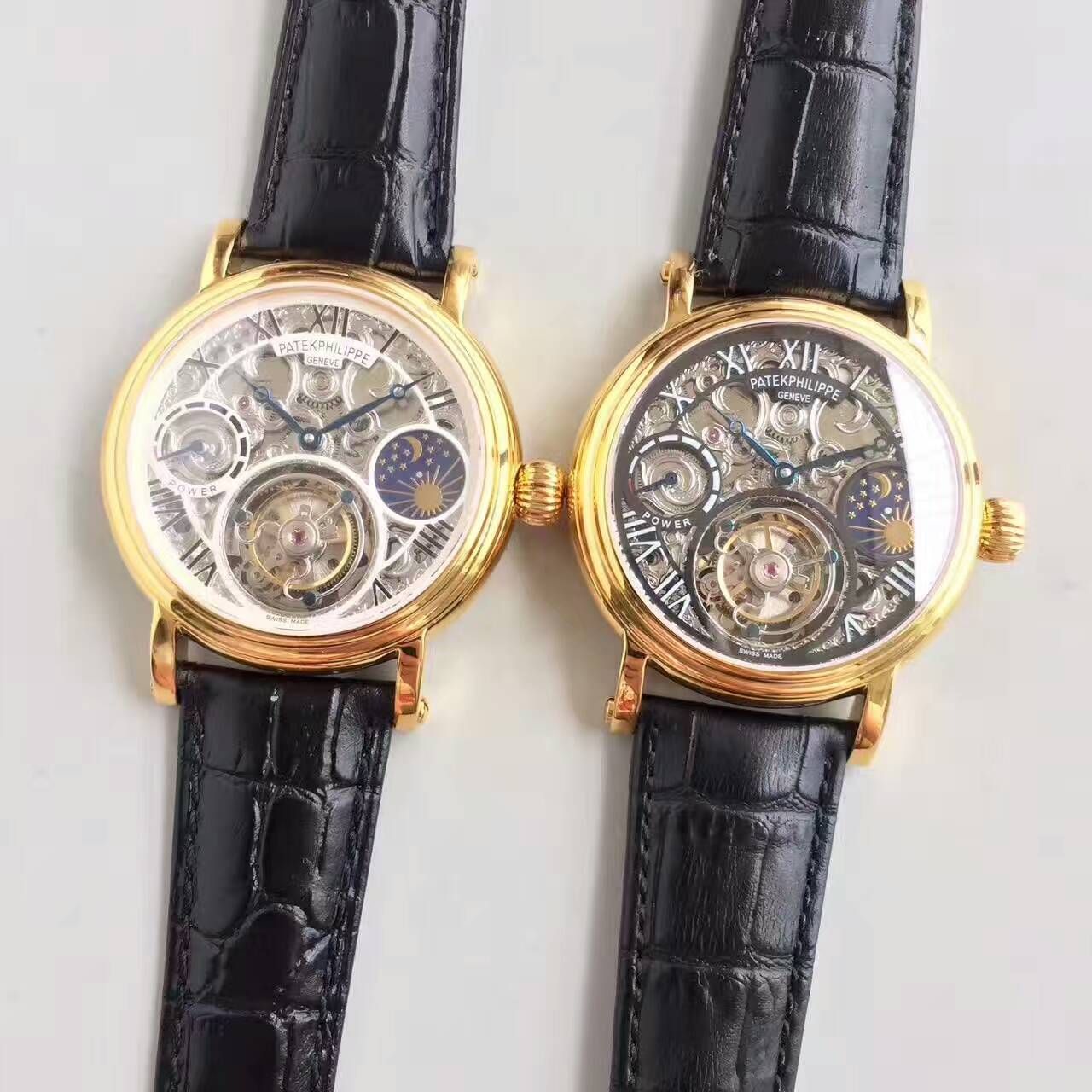 【TF厂一比一高精仿手表】百达翡丽镂空雕花动力星辰真陀飞轮腕表 / BD202