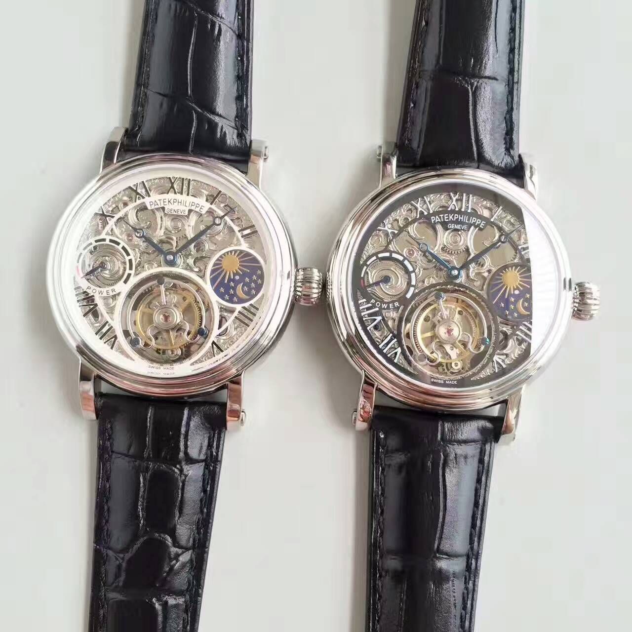 【TF厂一比一高精仿手表】百达翡丽镂空雕花动力星辰真陀飞轮腕表 / BD202