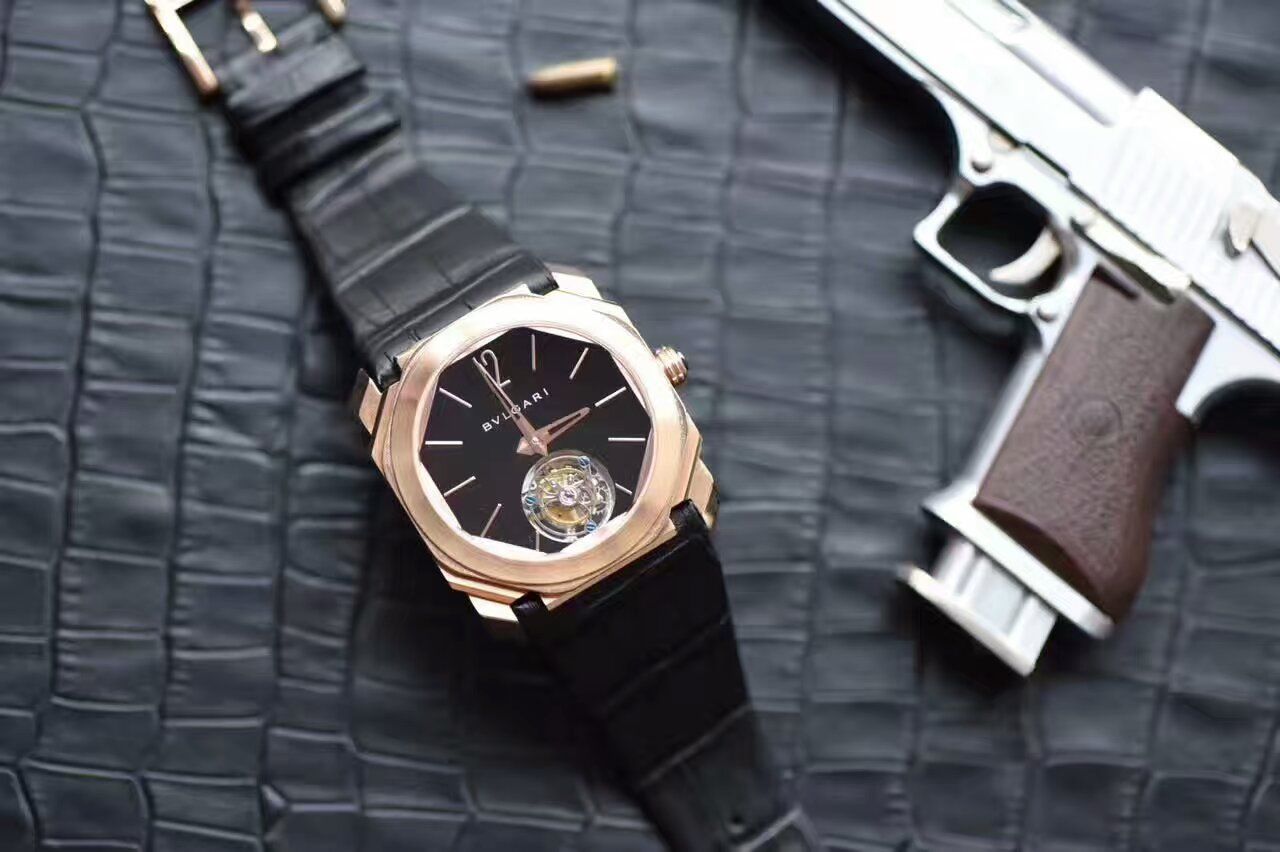 【TF厂1:1复刻高仿手表】宝格丽OCTO系列《手动陀飞轮》102346 BGOP40BGLTBXT腕表 / BG009