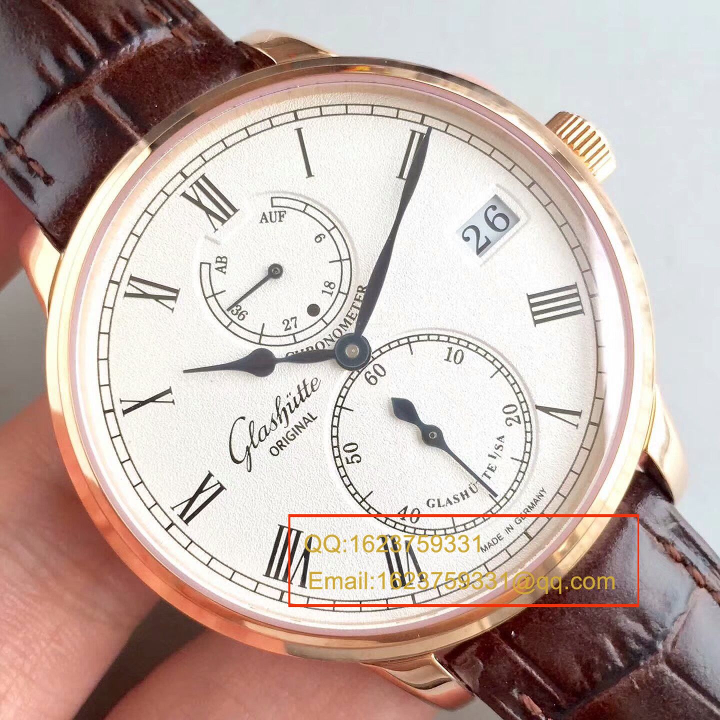 【GF一比一超A复刻高仿手表】格拉苏蒂原创精髓议员天文台腕表系列 1-58-01-01-01-04腕表 / GLA043