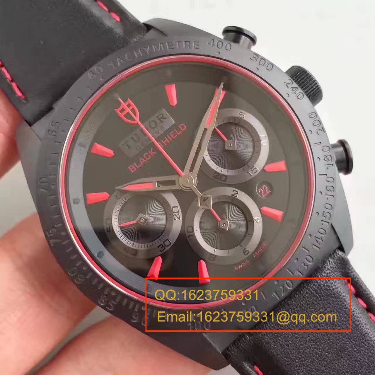 【ZF厂1:1复刻高仿手表】帝舵《杜卡迪大魔鬼》FASTRIDER BLACK SHIELD系列42000CR橡胶表带腕表 / DTBC006