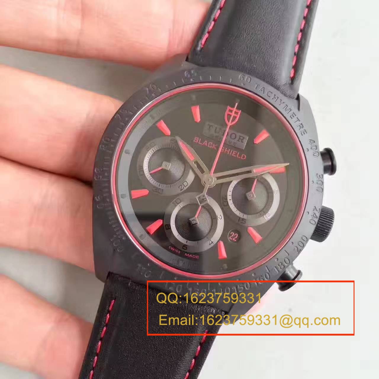 【ZF厂1:1复刻高仿手表】帝舵《杜卡迪大魔鬼》FASTRIDER BLACK SHIELD系列42000CR橡胶表带腕表 / DTBC006