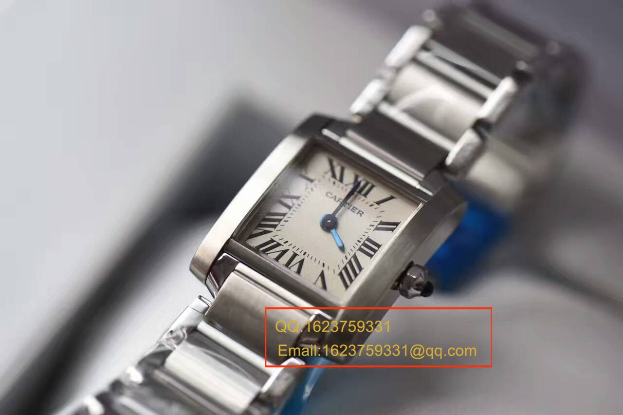 【独家视频测评A8厂1:1超A高精仿手表】卡地亚坦克系列W51008Q3女表 / KAC070