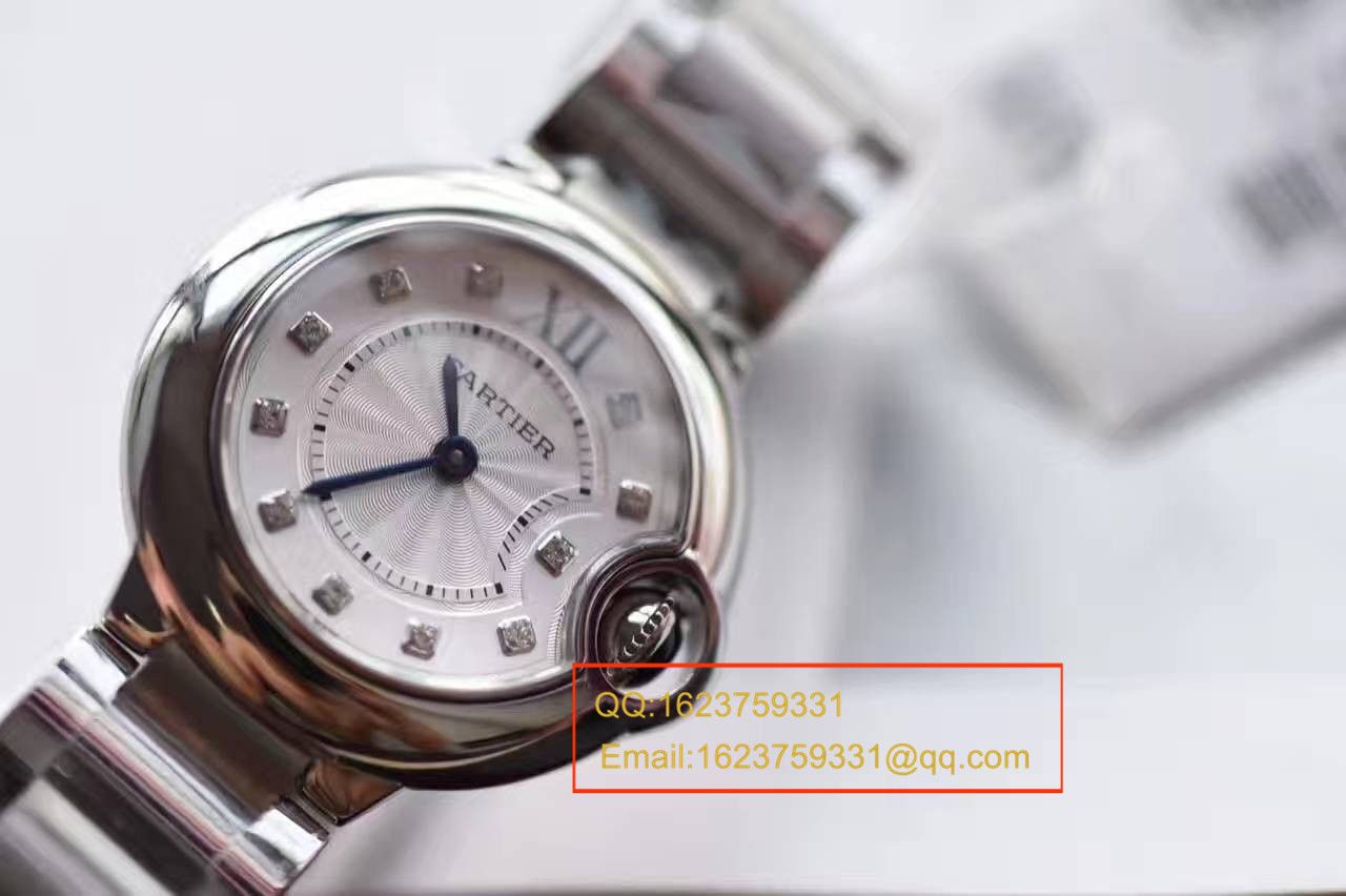 【独家视频测评V6厂一比一超A高精仿手表】卡地亚蓝气球系列小号28毫米WE902073女士石英腕表 / K063