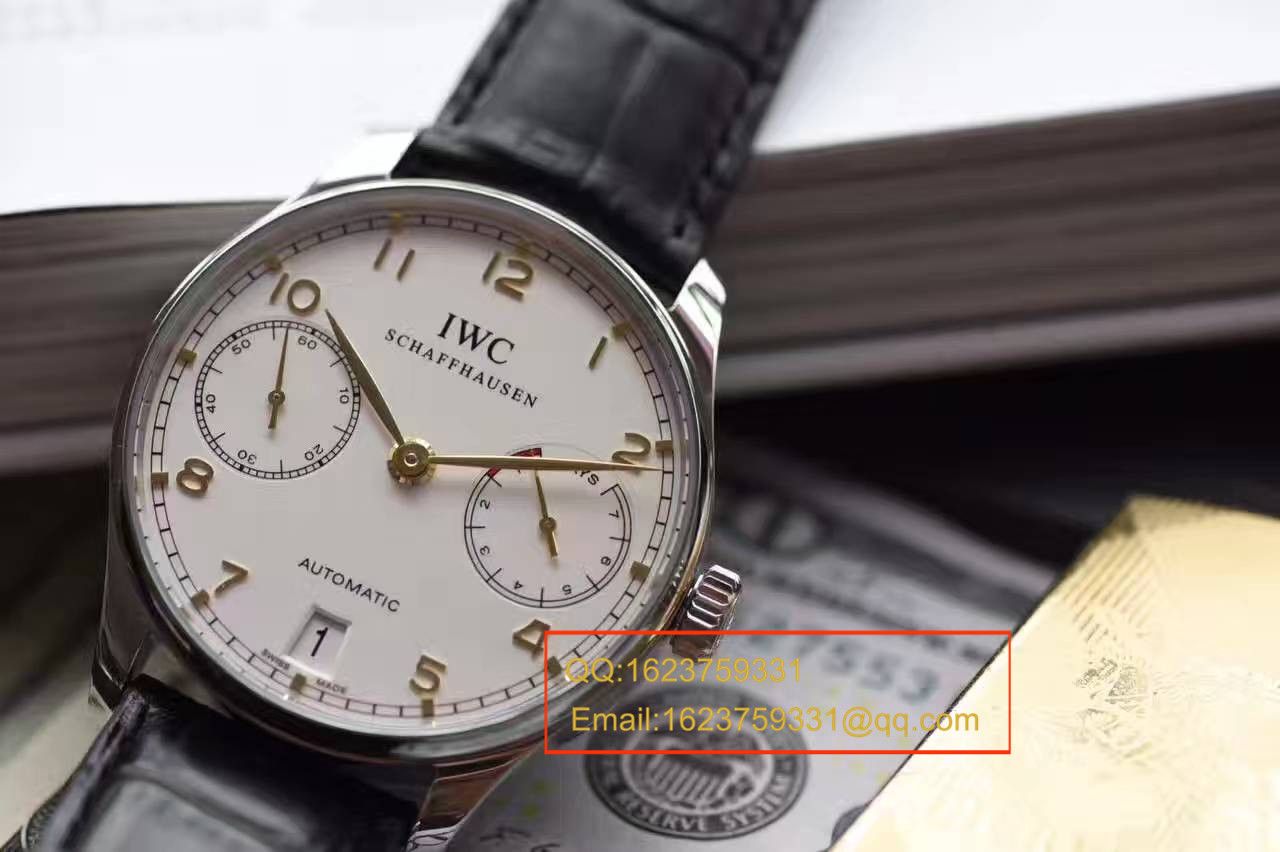 【独家视频测评ZF一比一超A高精仿手表】万国葡萄牙系列系列IW500704《万国葡七黄金钉》腕表 / WG295