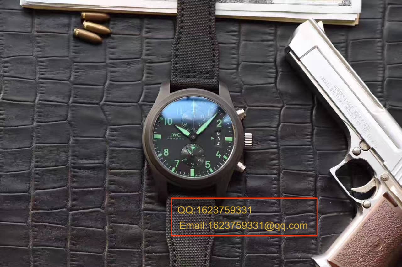 【HBBV6厂1:1复刻高仿手表】万国飞行员系列TOP GUN海军陆战队专用IW388003绿面特别版腕表 / WG080