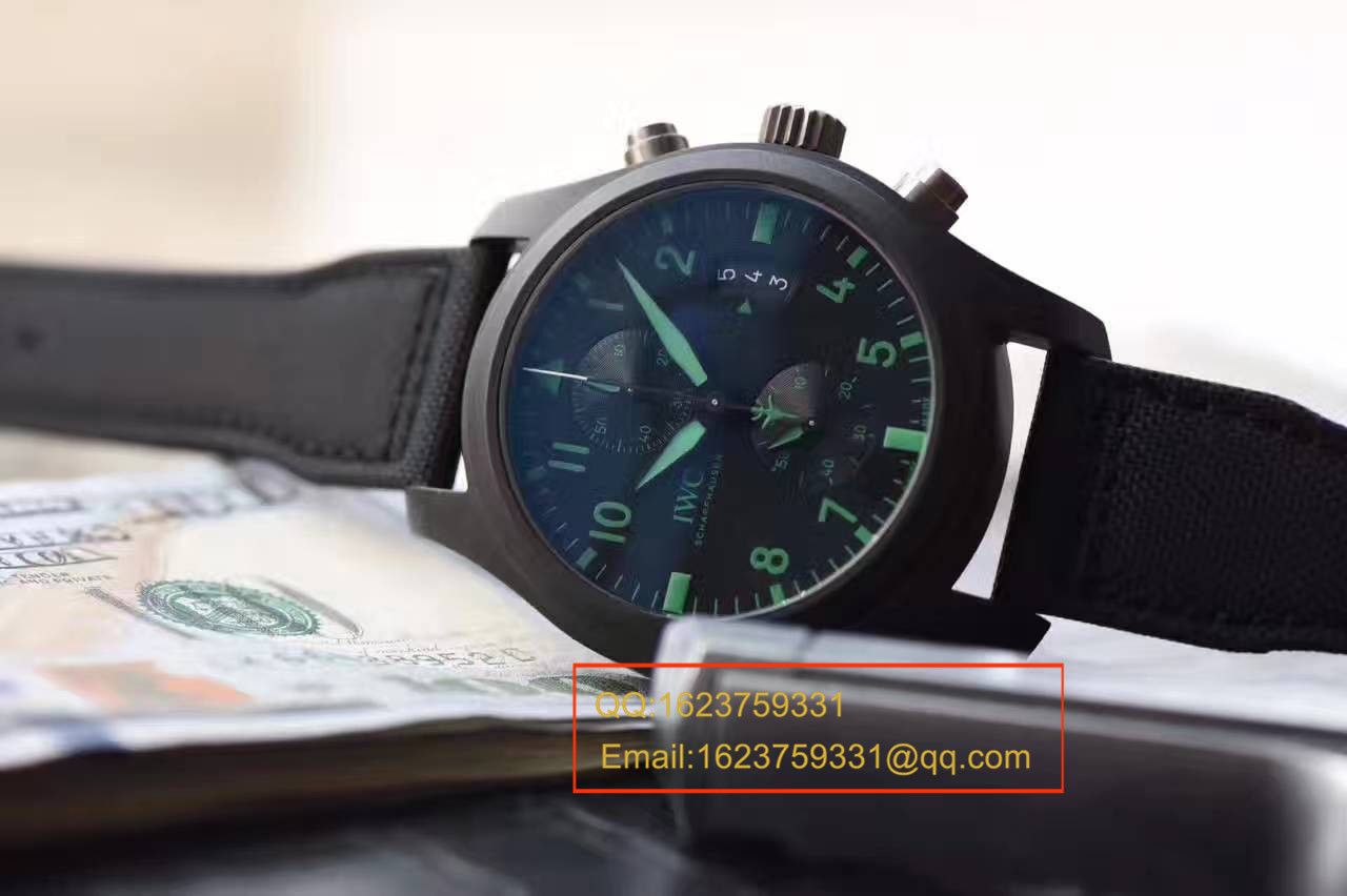 【HBBV6厂1:1复刻高仿手表】万国飞行员系列TOP GUN海军陆战队专用IW388003绿面特别版腕表 / WG080