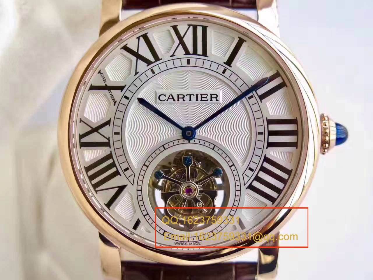 【BL厂一比一高仿手表】卡地亚ROTONDE DE CARTIER系列W1556215陀飞轮腕表 / KCI115