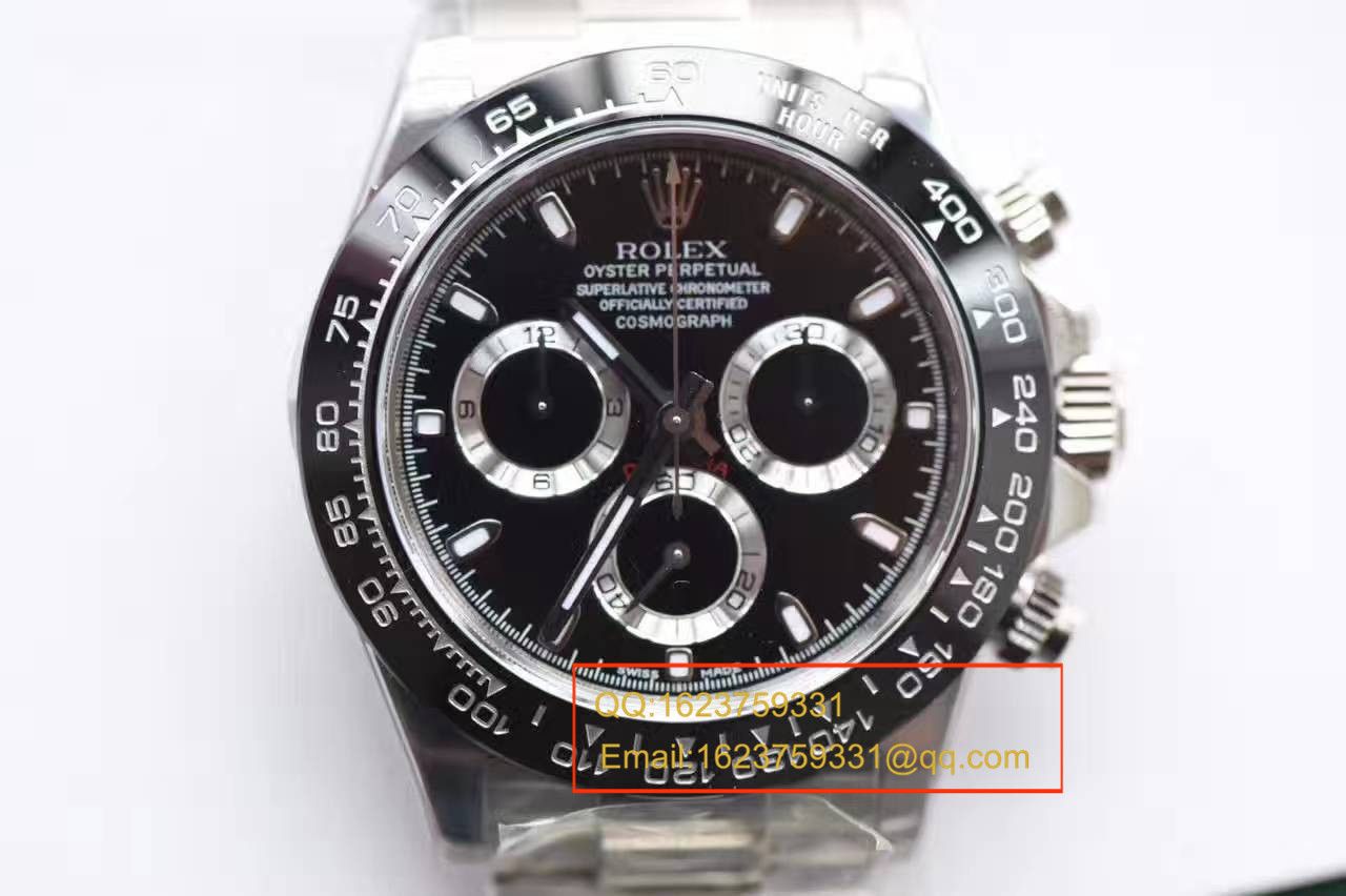 【N厂最新V7版本】劳力士宇宙计型迪通拿复刻高仿116500LN-78590黑盘机械手表 / RBF003