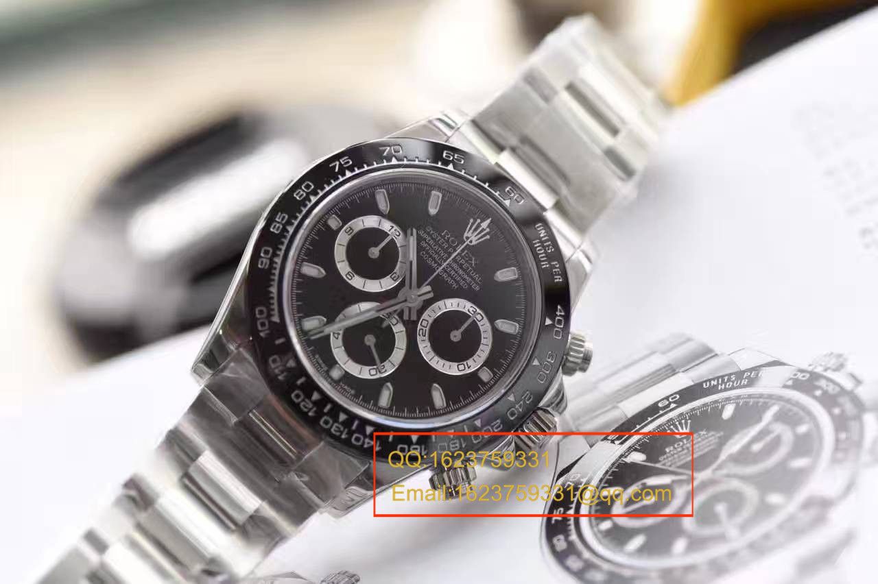 【N厂最新V7版本】劳力士宇宙计型迪通拿复刻高仿116500LN-78590黑盘机械手表 / RBF003
