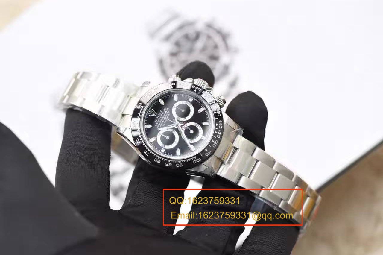 【N厂最新V7版本】劳力士宇宙计型迪通拿复刻高仿116500LN-78590黑盘机械手表 / RBF003