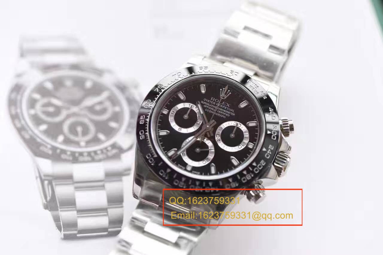 【N厂最新V7版本】劳力士宇宙计型迪通拿复刻高仿116500LN-78590黑盘机械手表 / RBF003