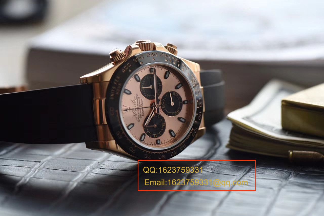 【独家视频测评JF厂1:1顶级复刻手表】劳力士宇宙计型迪通拿系列116515LN粉盘腕表 / RBC149