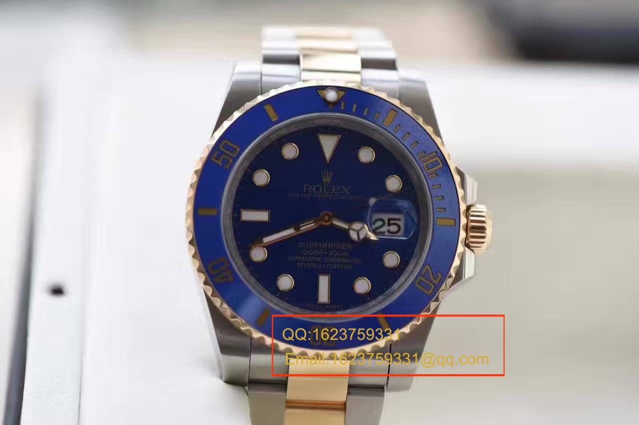 【独家视频测评N厂V7版一比一高精仿手表】劳力士潜航者型系列116613LB-97203包18K真金蓝水鬼王 / RCF143