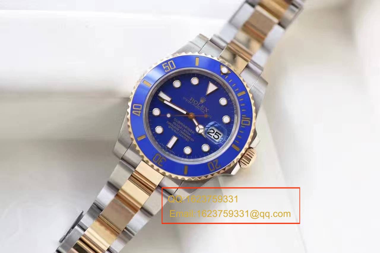 【独家视频测评N厂V7版一比一高精仿手表】劳力士潜航者型系列116613LB-97203包18K真金蓝水鬼王 / RCF143