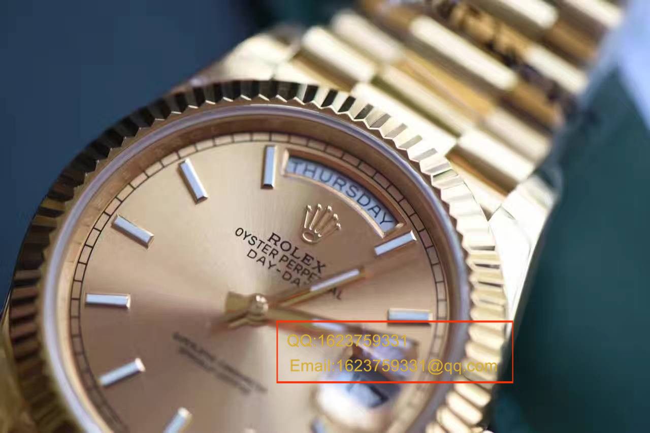 【EW厂1:1顶级复刻高仿手表】劳力士星期日历型系列228238香槟面表盘腕表 / RBA120