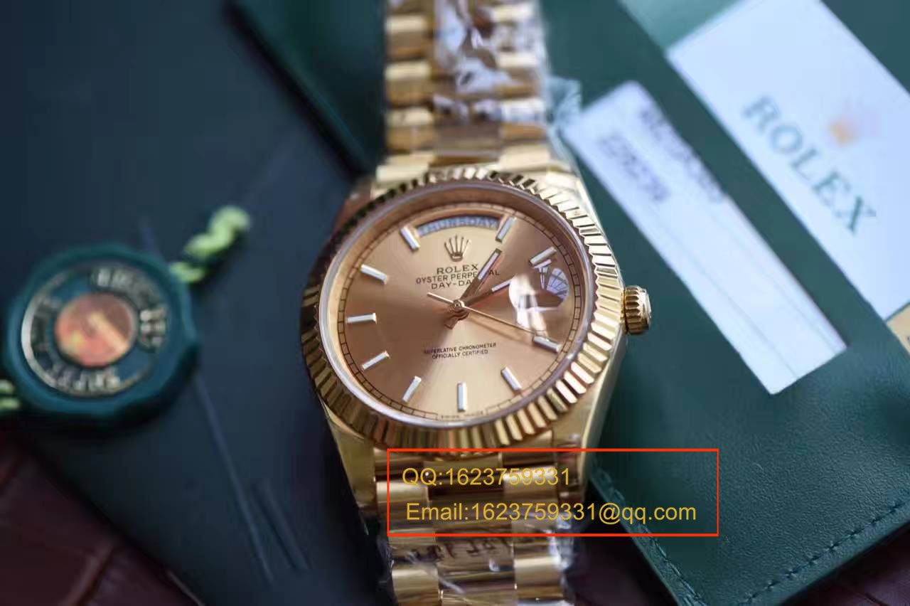 【EW厂1:1顶级复刻高仿手表】劳力士星期日历型系列228238香槟面表盘腕表 / RBA120