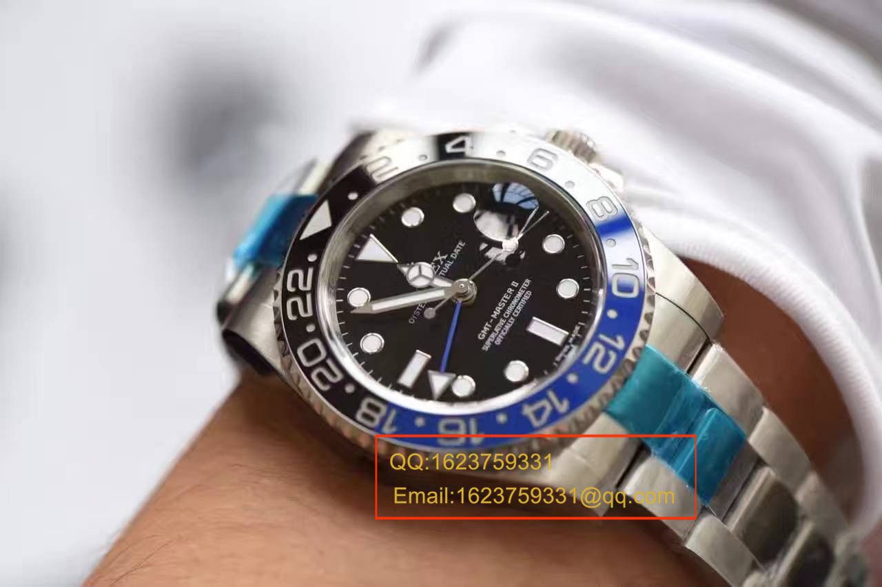 【N厂一比一复刻高仿手表】V7版劳力士格林尼治型II系列116710BLNR-78200机械腕表 / RBF056