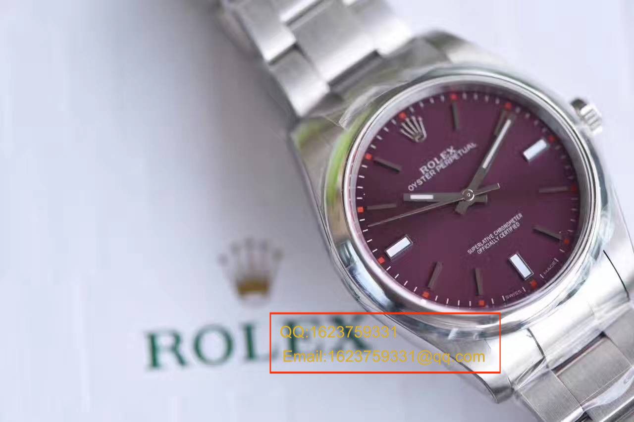 【JF厂顶级1:1复刻高仿手表】劳力士蚝式恒动系列114300红葡萄面腕表 / R151