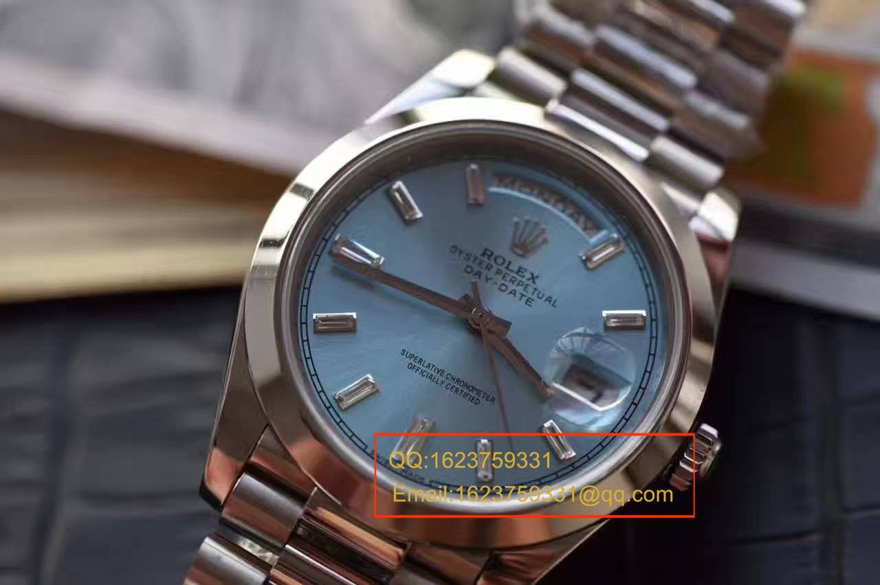 【EW厂1:1复刻高仿手表】劳力士星期日历型系列228396TBR蓝盘腕表 / R153