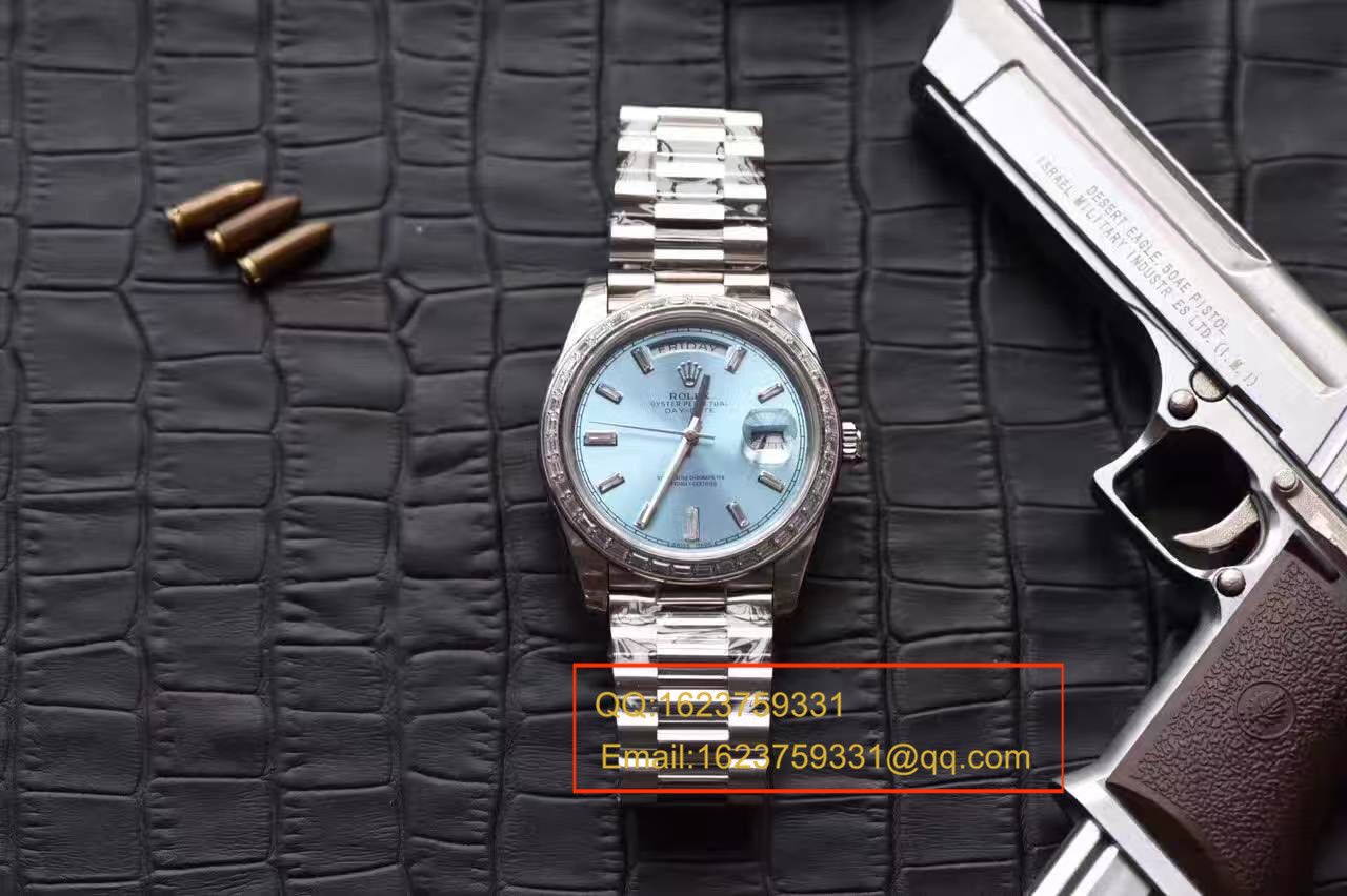 【EW厂1:1复刻高仿手表】劳力士星期日历型系列228396TBR蓝盘腕表 / R153