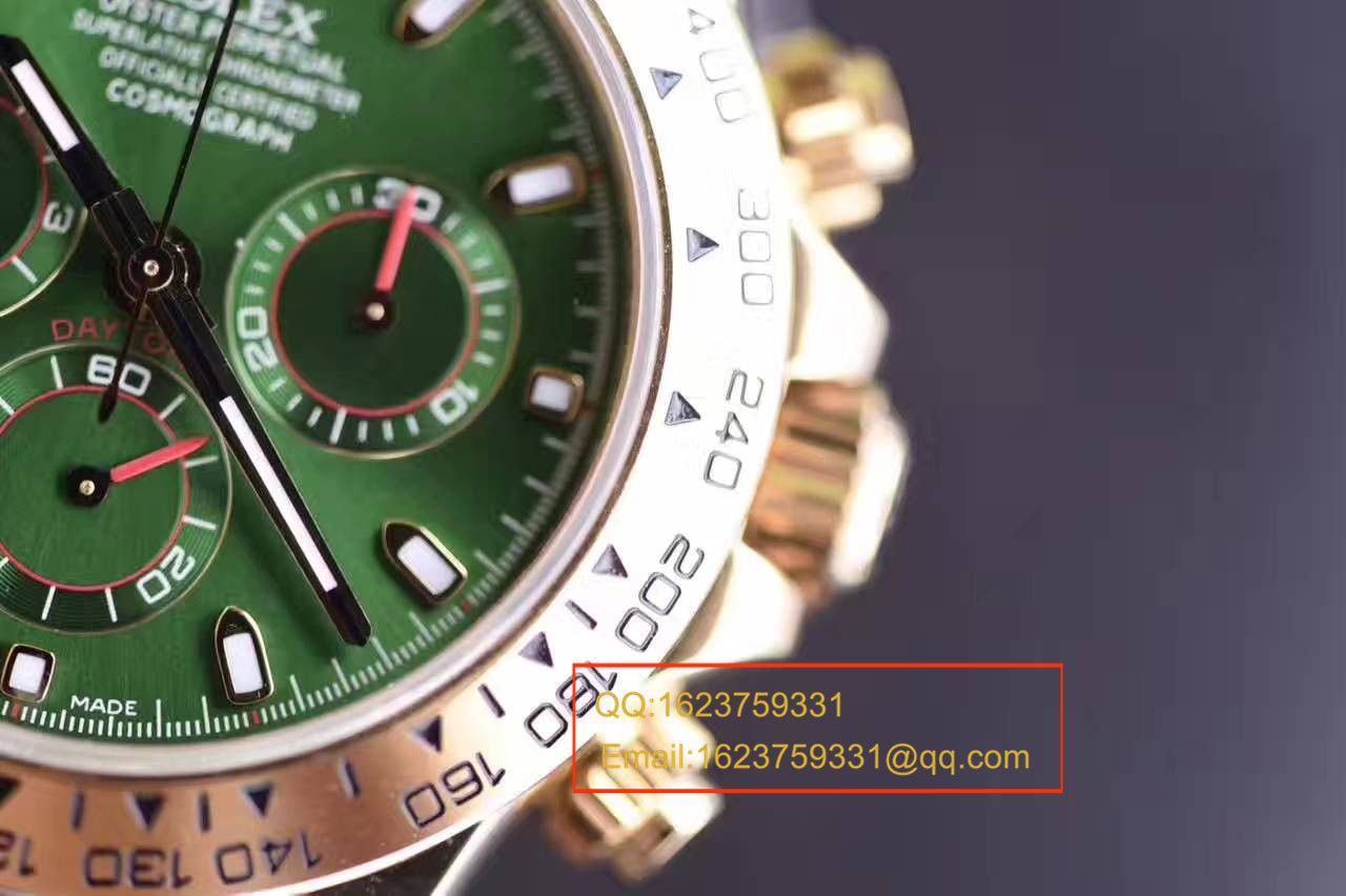 【台湾厂超A高精仿手表】劳力士宇宙计型迪通拿系列116508绿盘男士机械腕表 / RBB014