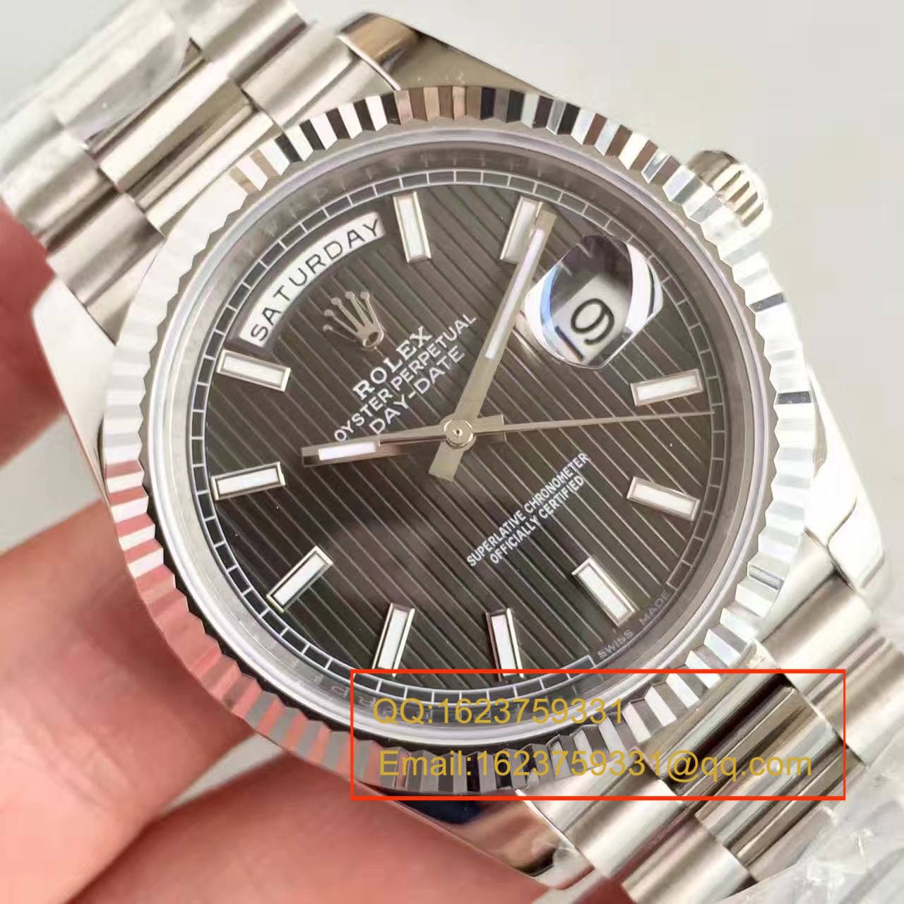 【N厂一比一顶级复刻高仿手表】劳力士星期日历型系列228239-黑盘机械腕表 / RBE044