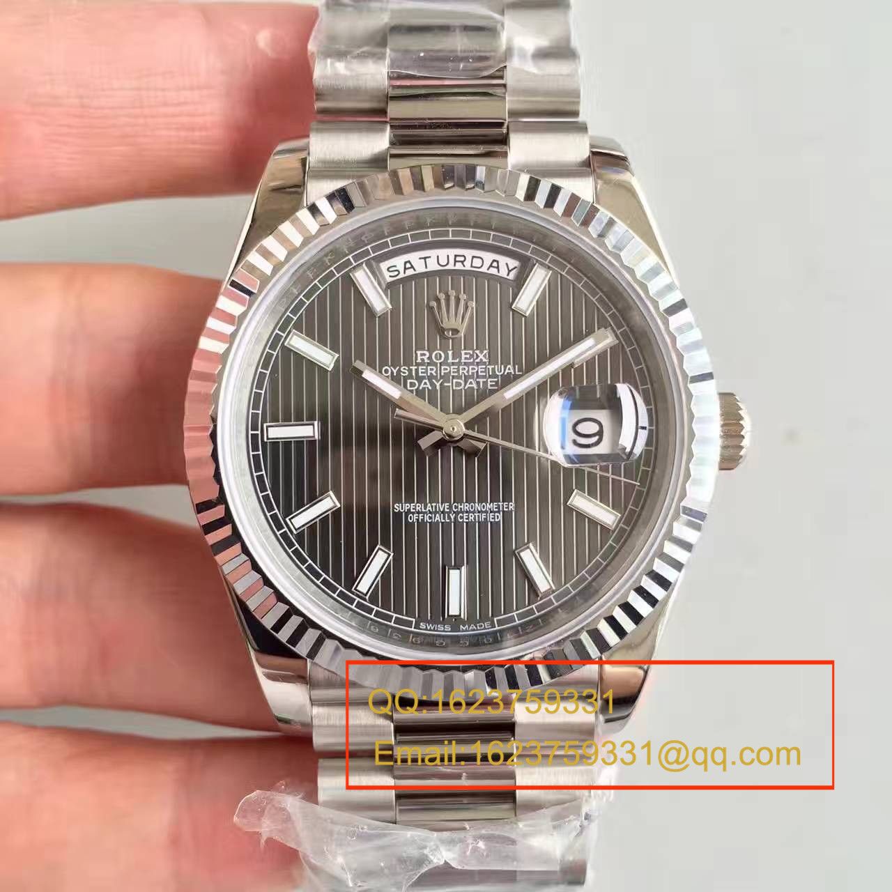 【N厂一比一顶级复刻高仿手表】劳力士星期日历型系列228239-黑盘机械腕表 / RBE044