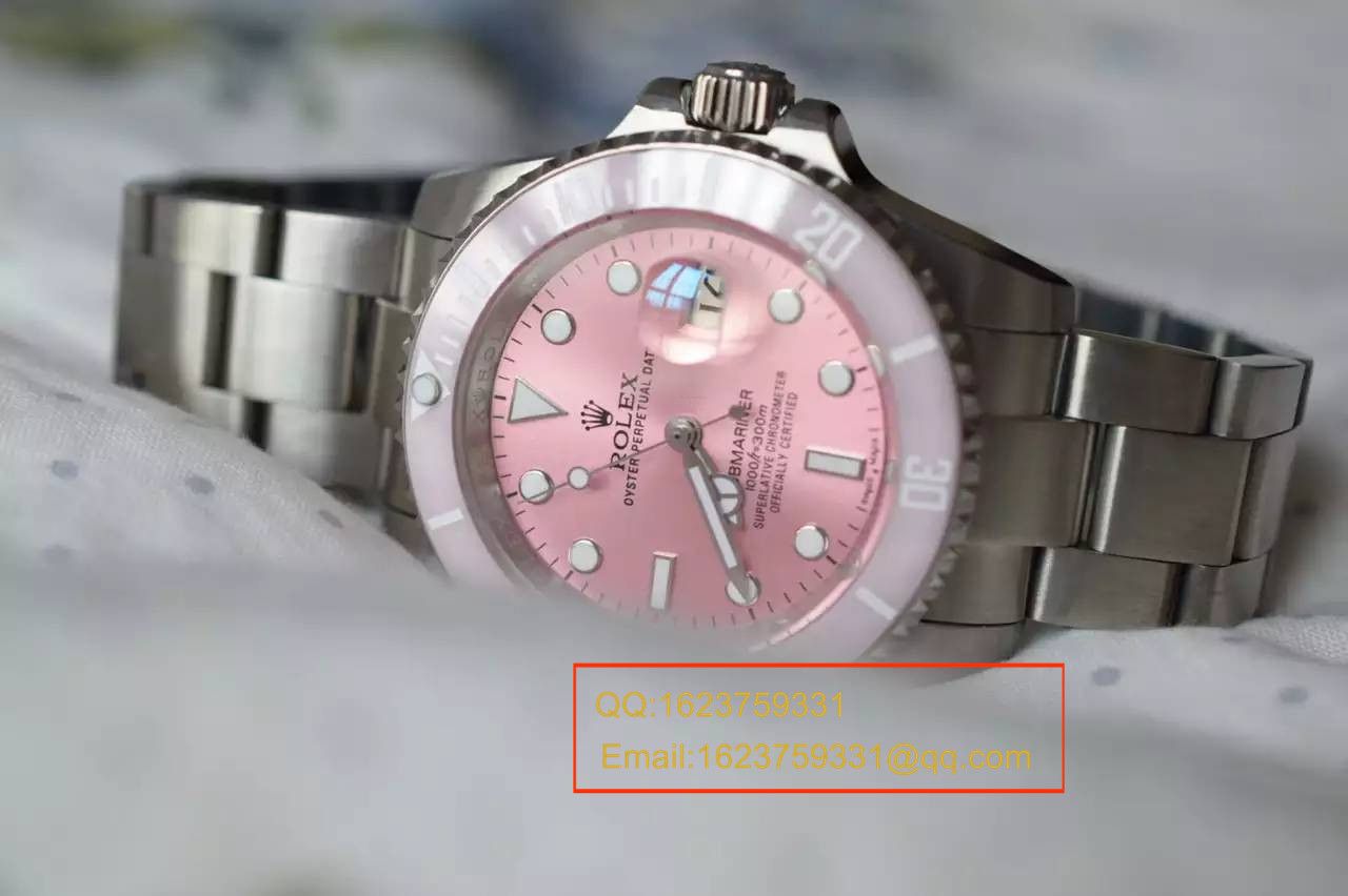 【NOOB厂1:1顶级复刻高仿手表】劳力士潛航者型系列116610LN 银盘《SUB粉水鬼》女款腕表 / R027