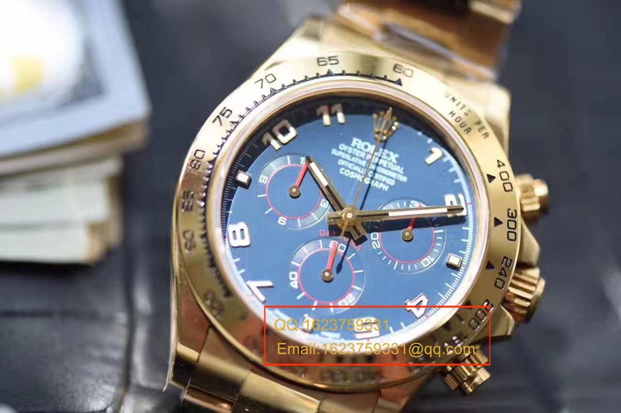 【台湾厂一比一超A高仿手表】劳力士宇宙计型迪通拿系列116528 蓝面表盘腕表 / RBB183