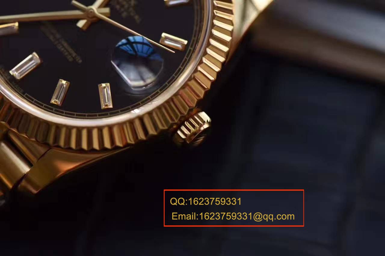 【台湾厂一比一超A高仿腕表】劳力士星期日历型系列228238黑面表盘 / RBA176