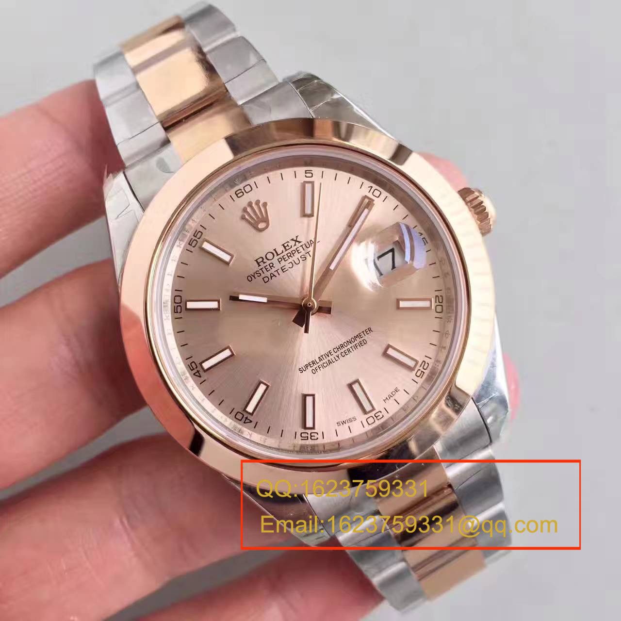 【NOOB厂一比一高精仿手表】劳力士日志型系列126331粉盘纪念型表带腕表 / R163