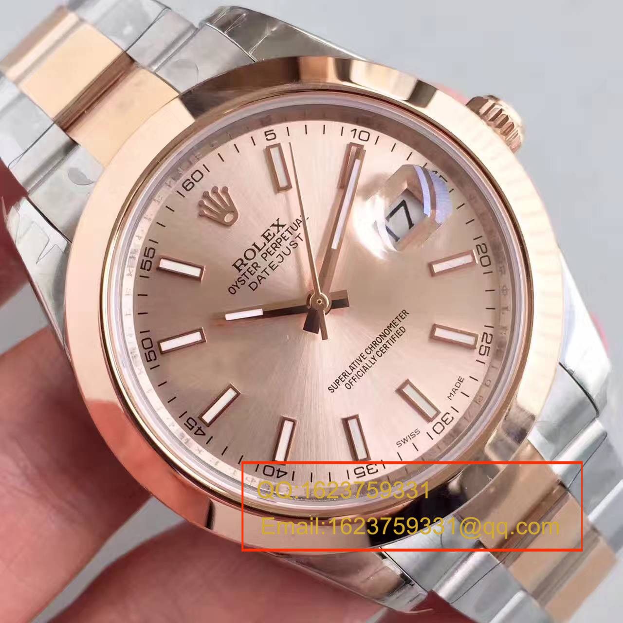 【NOOB厂一比一高精仿手表】劳力士日志型系列126331粉盘纪念型表带腕表 / R163