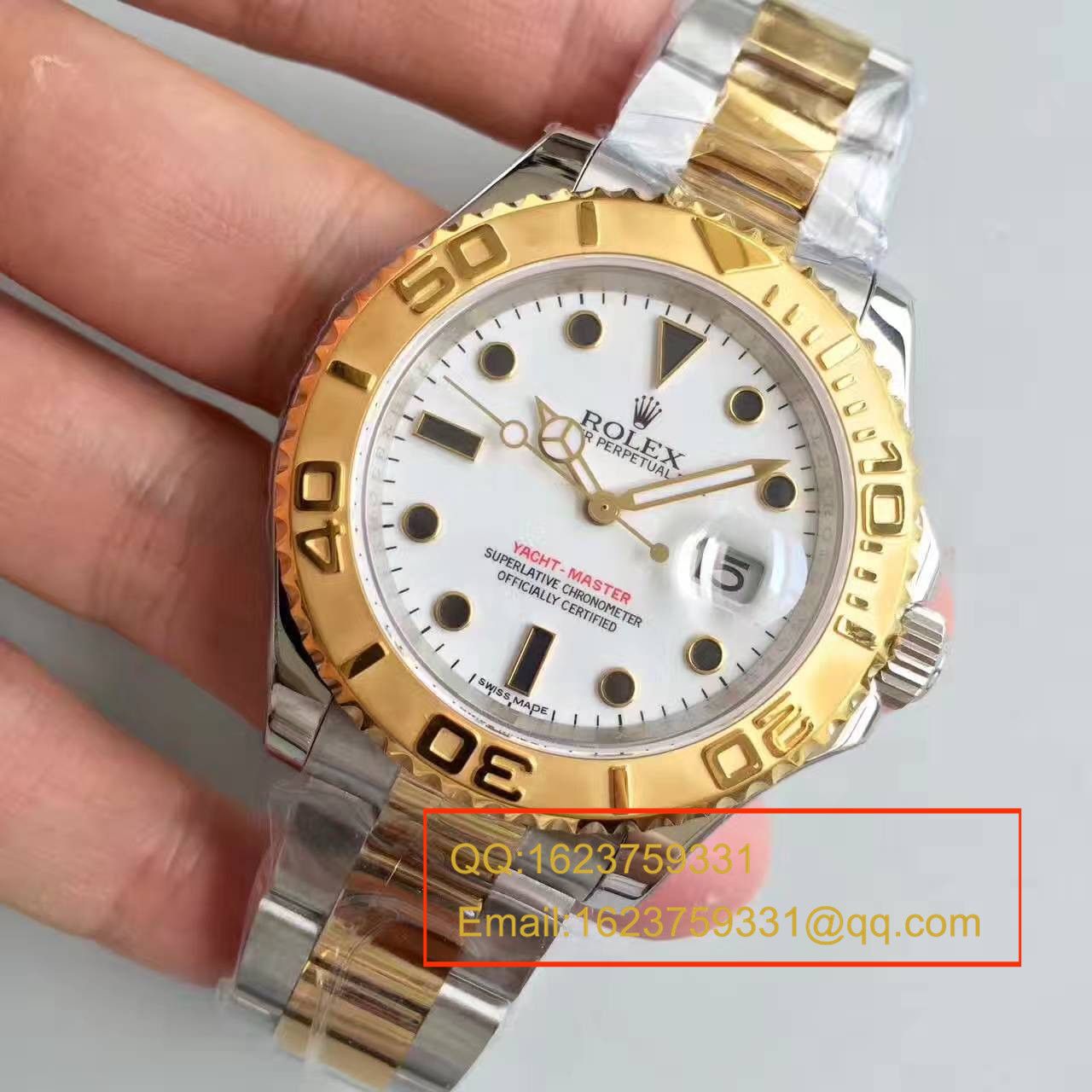 【JF厂一比一超A复刻高仿手表】劳力士游艇名仕型系列16623-78763白盘男士机械腕表 / R097