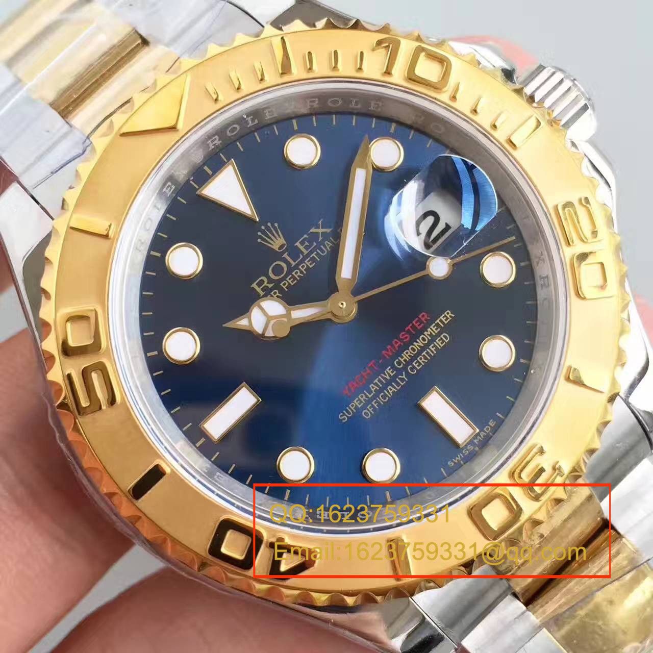 【JF厂顶级复刻高仿手表】劳力士游艇名仕型系列16623蓝盘男士机械腕表 / R038