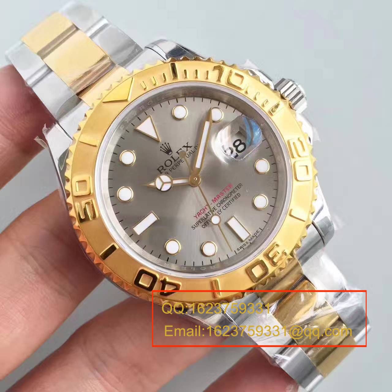 【JF厂一比一复刻高仿手表】劳力士游艇名仕型系列16623-78763 银灰面表盘腕表 / R099