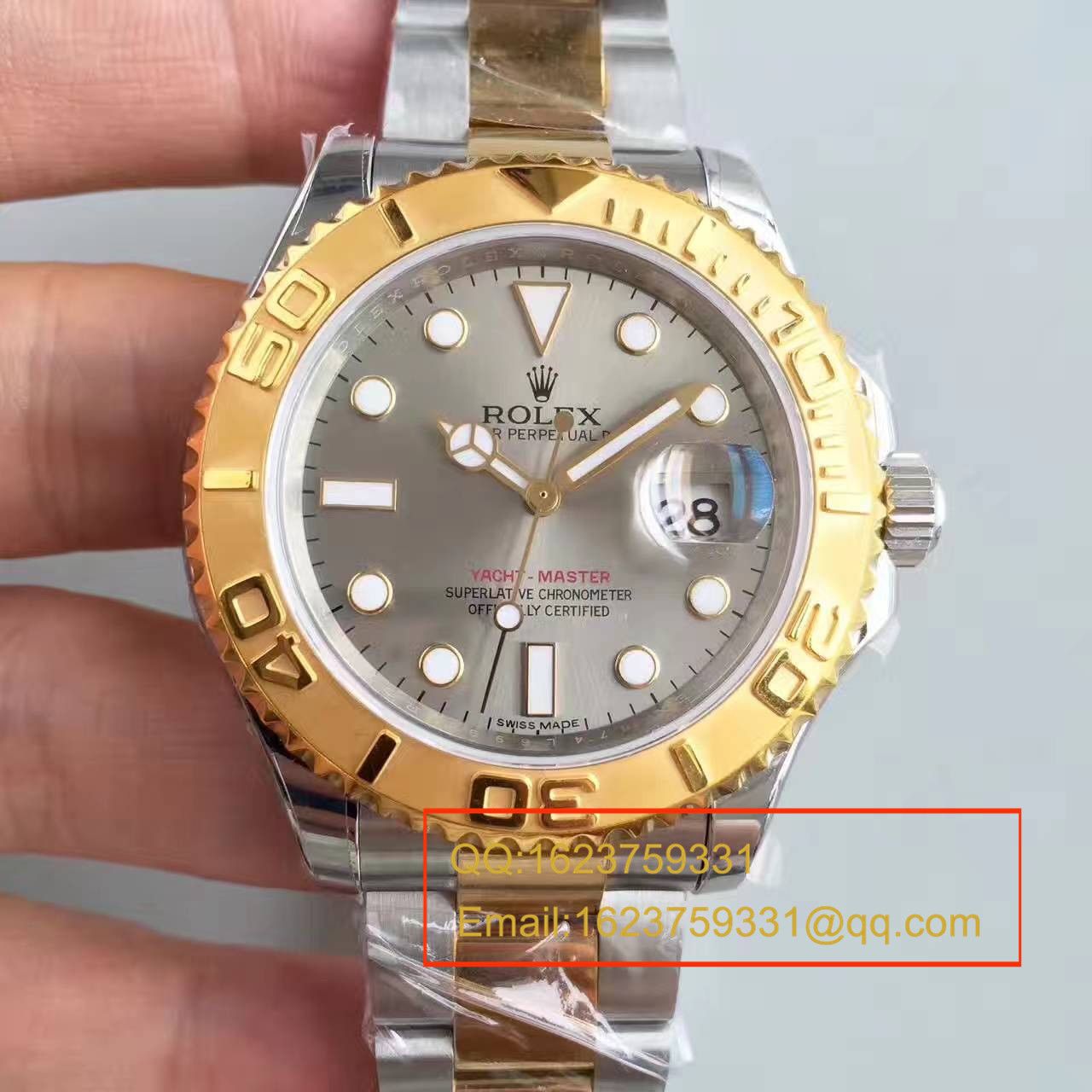 【JF厂一比一复刻高仿手表】劳力士游艇名仕型系列16623-78763 银灰面表盘腕表 / R099
