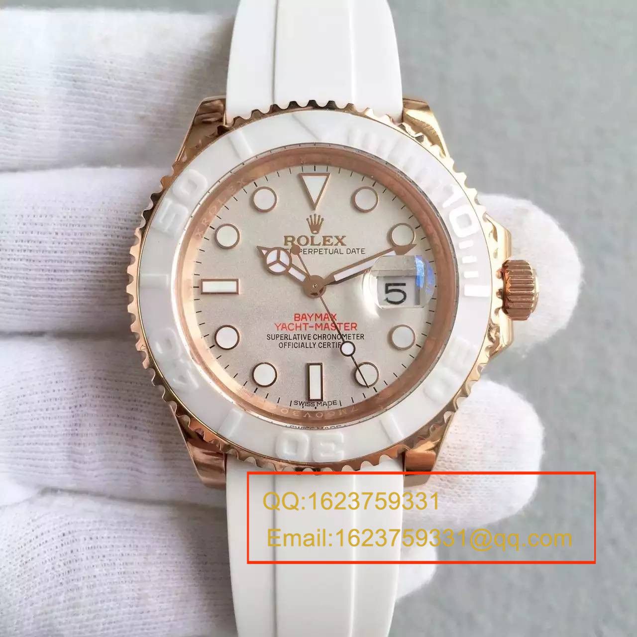 【NOOB厂一比一高仿手表】劳力士劳力士游艇名仕型系列116655-Oysterflex bracelet白盘腕表 / R024