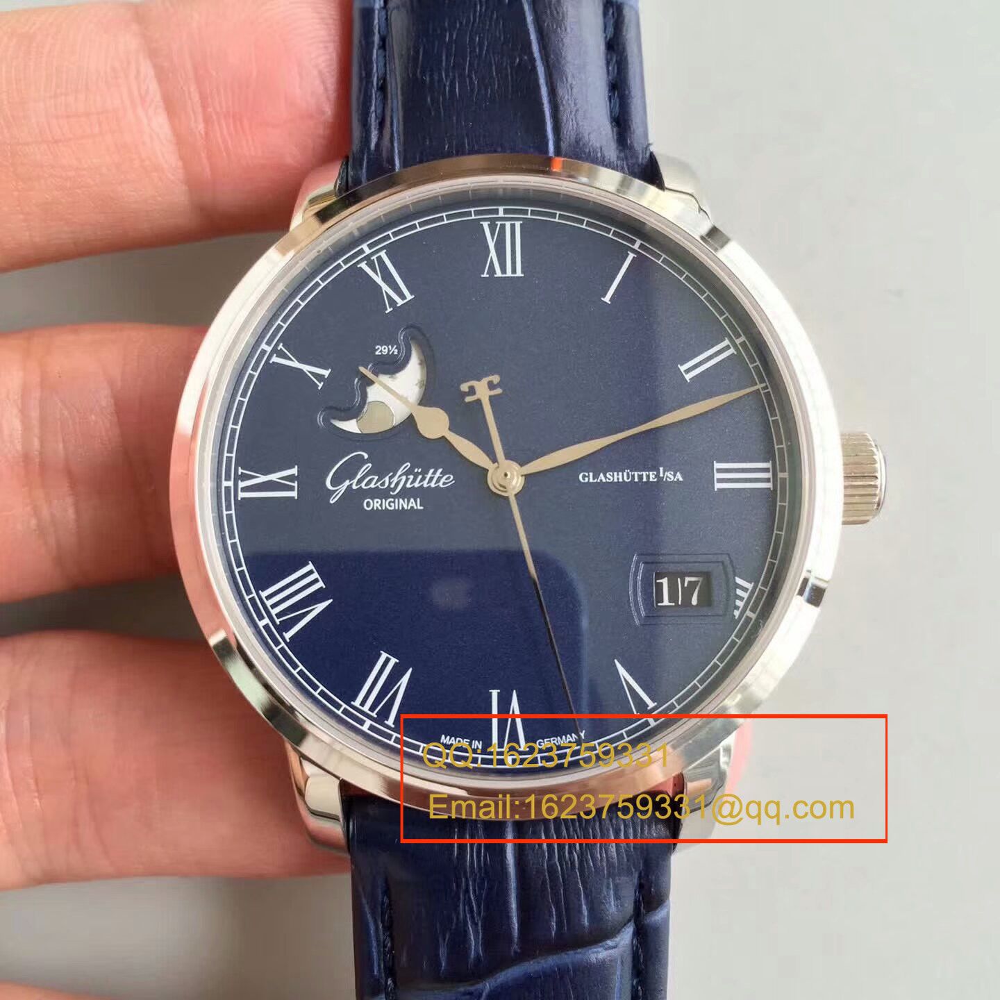 【GF一比一顶级复刻高仿手表】格拉苏蒂原创精髓议员大日历月相系列100-04-05-12-30腕表 / GLAB016