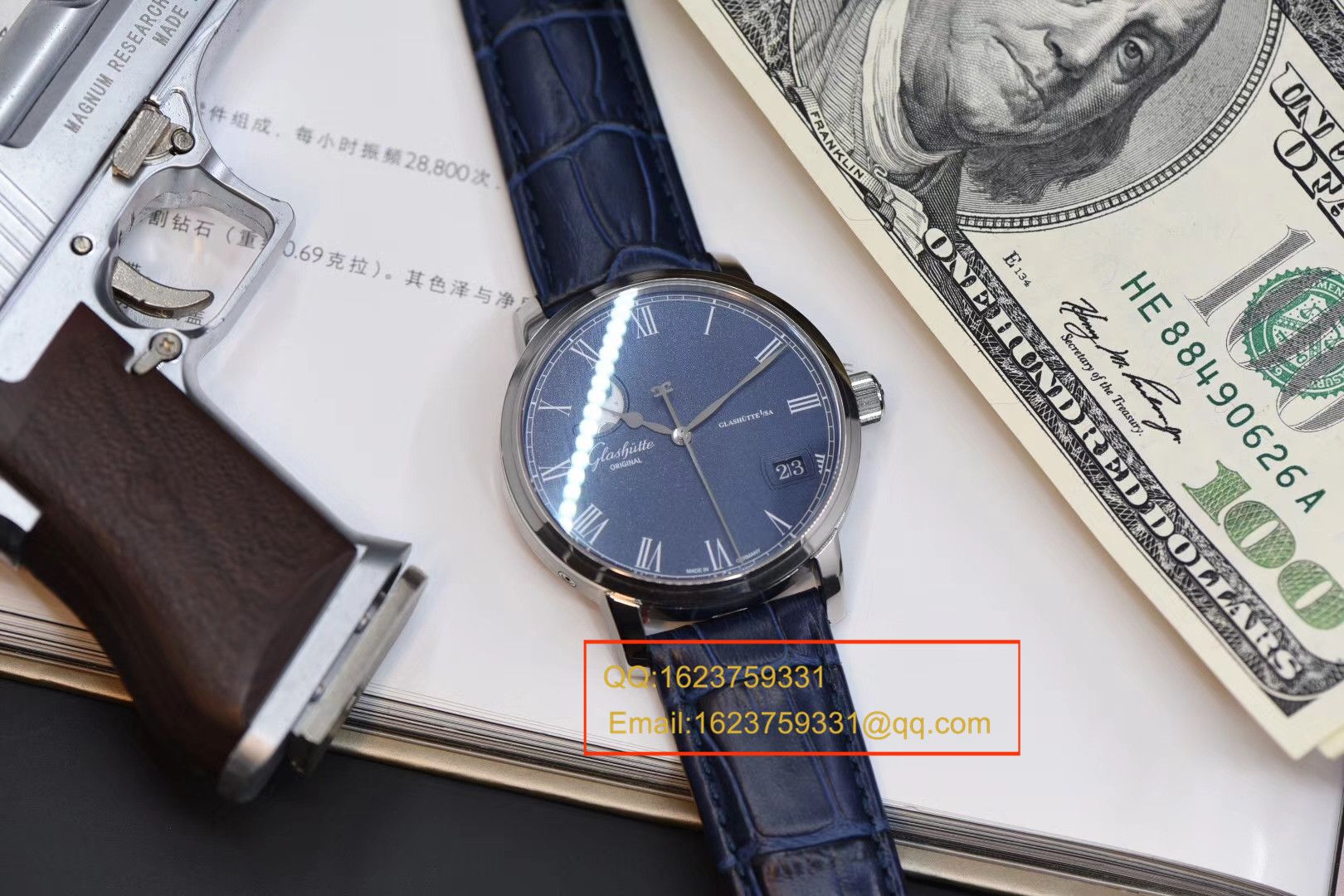 【GF一比一顶级复刻高仿手表】格拉苏蒂原创精髓议员大日历月相系列100-04-05-12-30腕表 / GLAB016