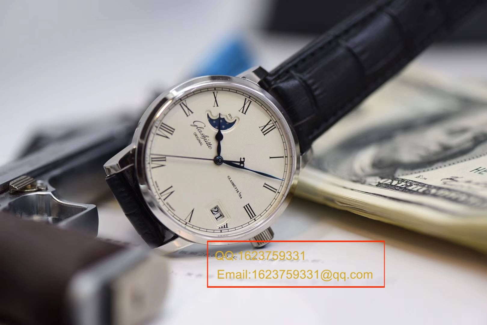 【GF1:1超A高仿手表】格拉苏蒂原创精髓议员大日历月相系列100-04-05-12-30腕表 / GLAB015 