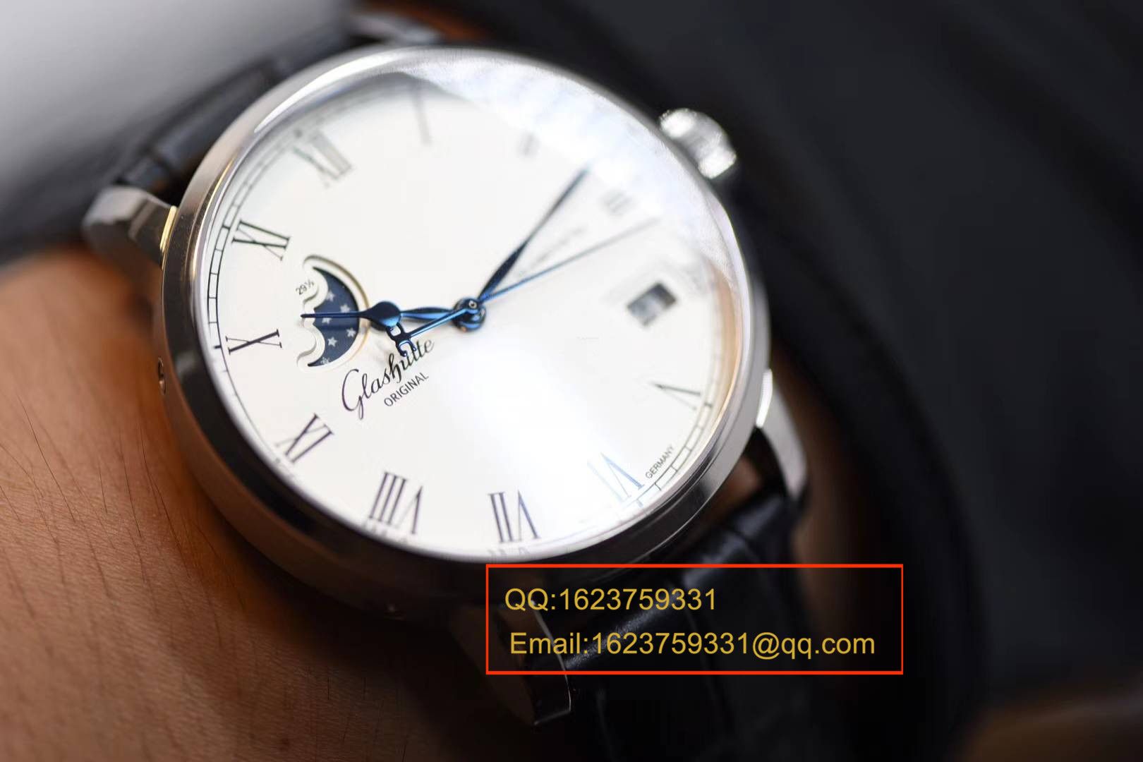 【GF1:1超A高仿手表】格拉苏蒂原创精髓议员大日历月相系列100-04-05-12-30腕表 / GLAB015 
