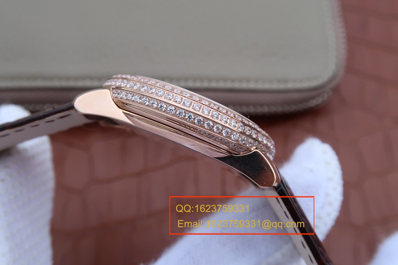 【KG一比一超A高仿手表】百达翡丽复杂功能计时系列4968R-001 玫瑰金女士腕表 / BD211A