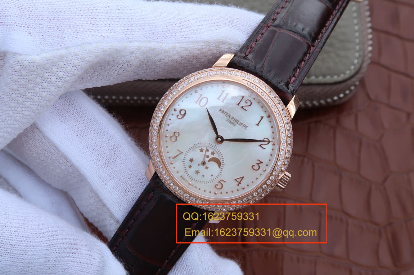 【KG一比一超A高仿手表】百达翡丽复杂功能计时系列4968R-001 玫瑰金女士腕表 / BD211A